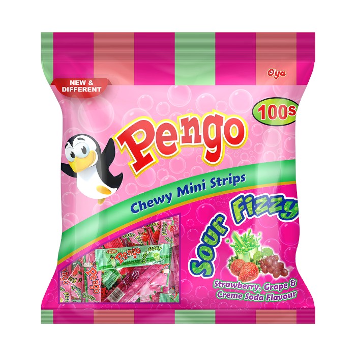 Pengo Fizzy 100’s Strawberry, Grape & Cream Soda (1 x 100’s)