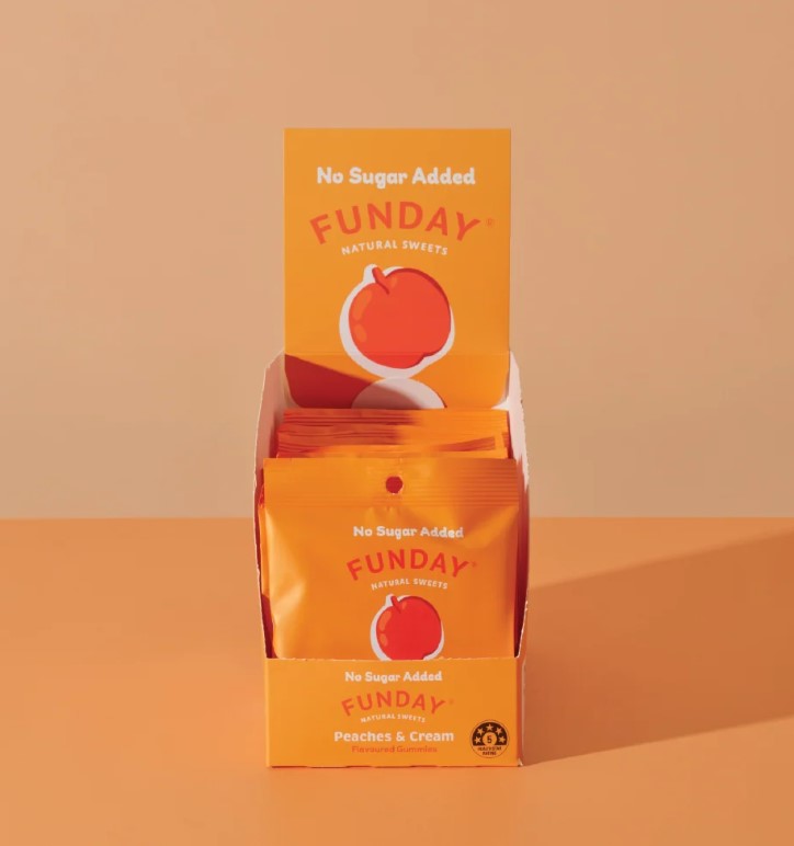 FUNDAY Peaches & Cream Flavoured Gummies 50g