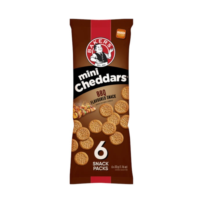 Bakers Mini Cheddars 6's Bbq (1x6's)