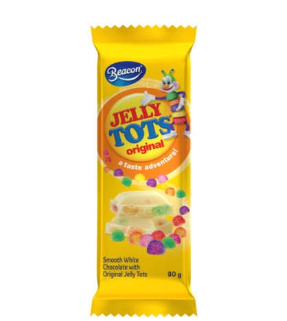 Beacon 80g Jelly Tots White Chocolate (1x80g)