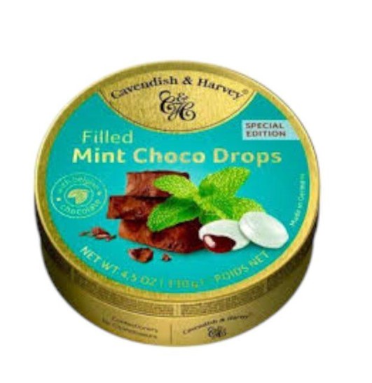 C&h 130g Mint Choco Drops Tin (1x130g)