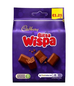 Cadbury 110/95g Bitsa Wispa Pouch (1x95g)