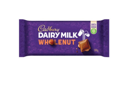 Cadbury Dairy Milk 150g Wholenut (1x150g)