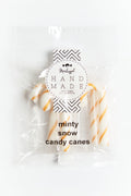 Christmas Gold & White Striped Candy Canes (Large) 56g (Minty Flavour & Vegan)