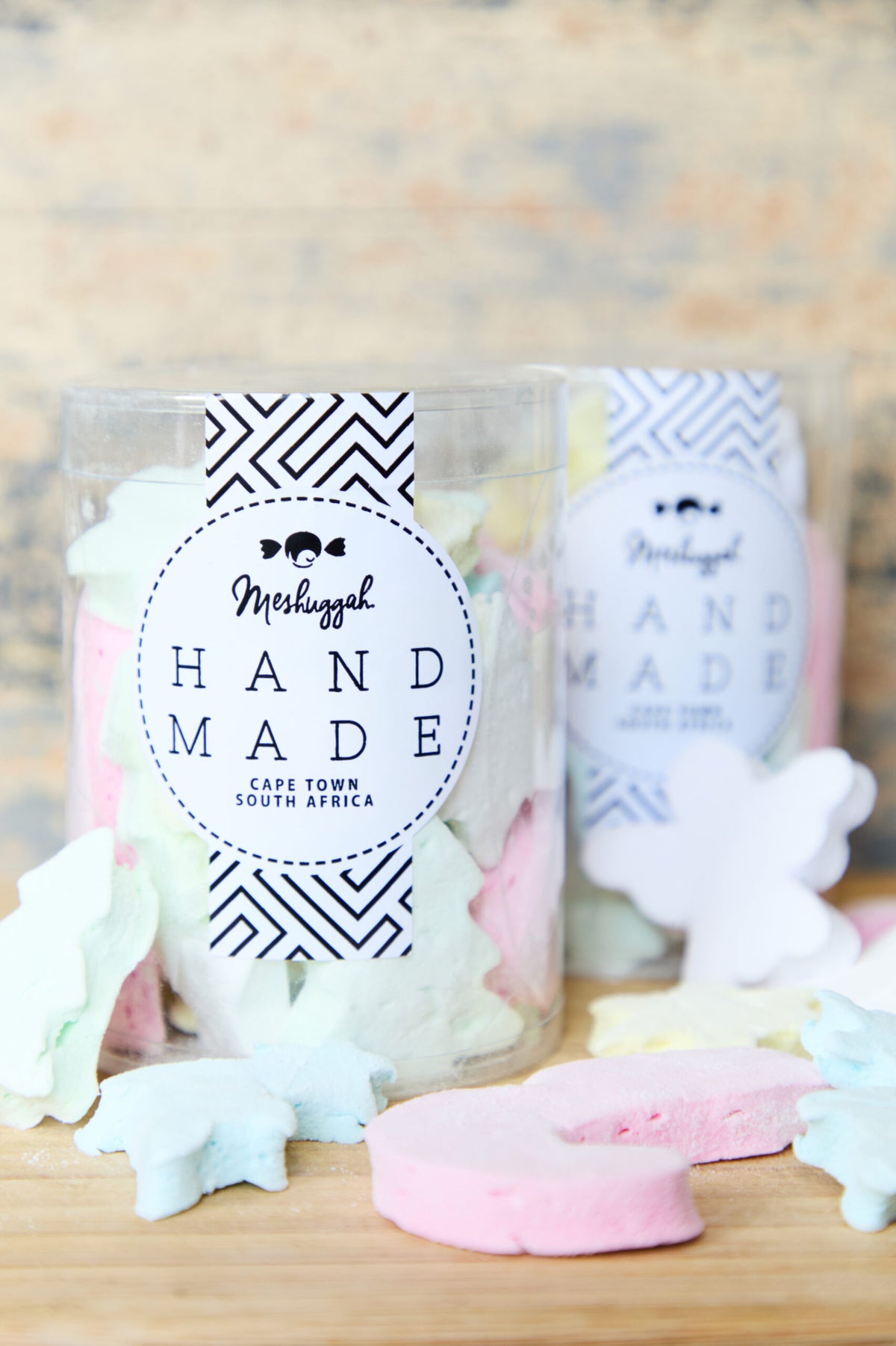 Christmas Shaped Pastel Marshmallows 5 x shapes(in a 140g Tub)