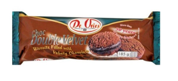 De Vries 185g Choc Double Velvet (1 x 185g)