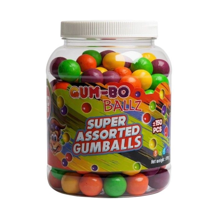 GUM-BO BALLZ 150/170'S ASSORTED FRUIT (1X150'S)