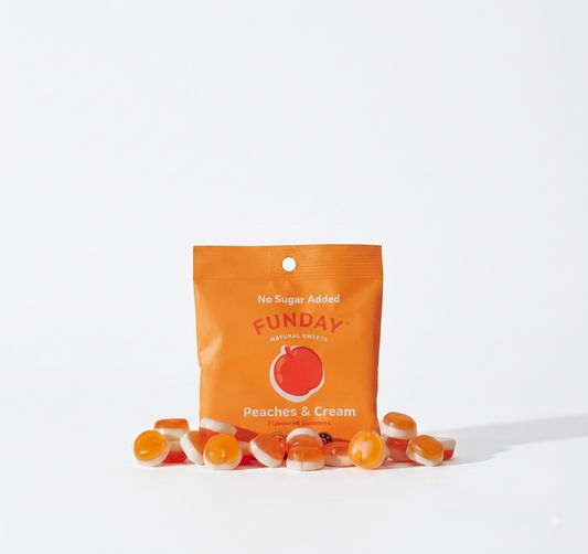 FUNDAY Peaches & Cream Flavoured Gummies 50g