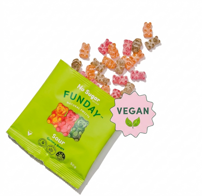 FUNDAY Sour Vegan Gummy Bears 50g