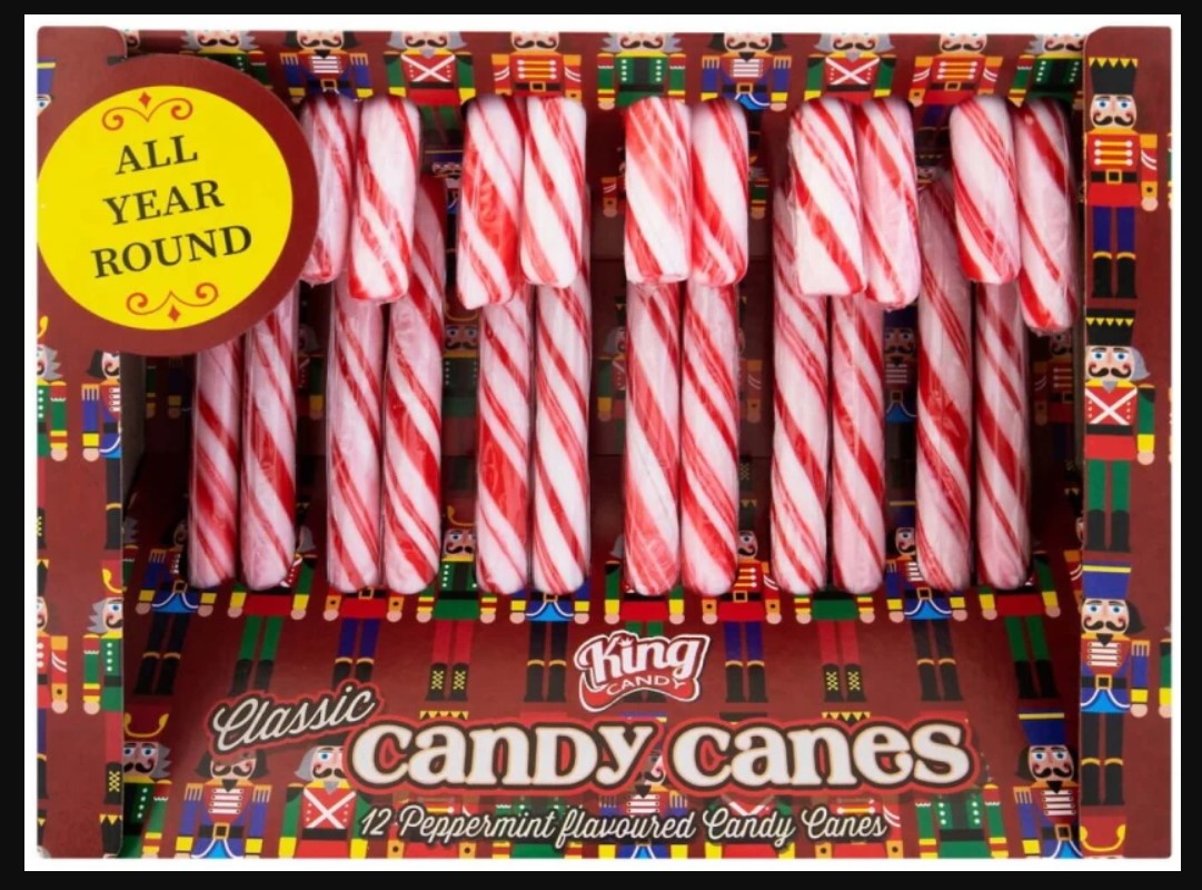 King Candy Classic Peppermint Candy Cane  (Pack of 1 x 144 g)