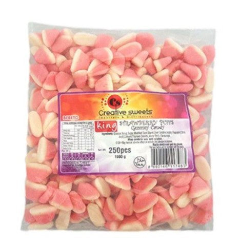 King Jelly 1kg Strawberry Puffs (1x1kg)