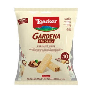 Loacker Gardena Fingers 125g H/Nut White (1x125g)