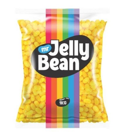 Mr Jelly Bean 1kg Yellow Pineapple (1 x 1kg)