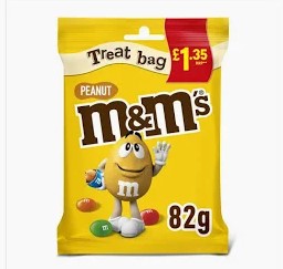 M&M’s Peanut Chocolate Treat Bag – 82 g