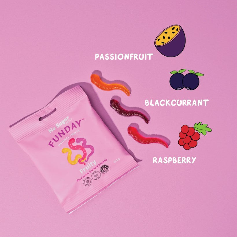 FUNDAY Fruity Flavoured Gummy Snakes 50g