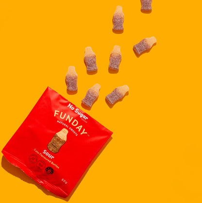 FUNDAY Sour Cola Flavoured Gummy Bottles 50g