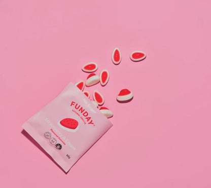 FUNDAY Strawberry & Cream Flavoured Gummies 50g