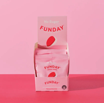 FUNDAY Strawberry & Cream Flavoured Gummies 50g