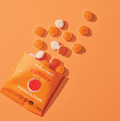FUNDAY Peaches & Cream Flavoured Gummies 50g