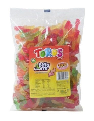 TOROS PKT BITTY WORMS FRUITY (1X150'S)