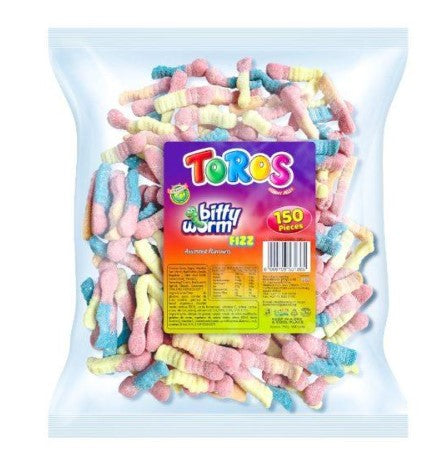 Toros Pkt Bitty Worms Sour (1x150's)