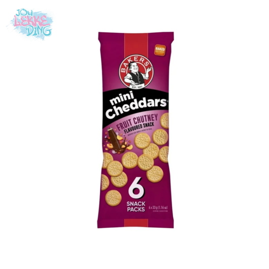 Bakers Mini Cheddars 6’s Fruit Chutney (1 x 33g)