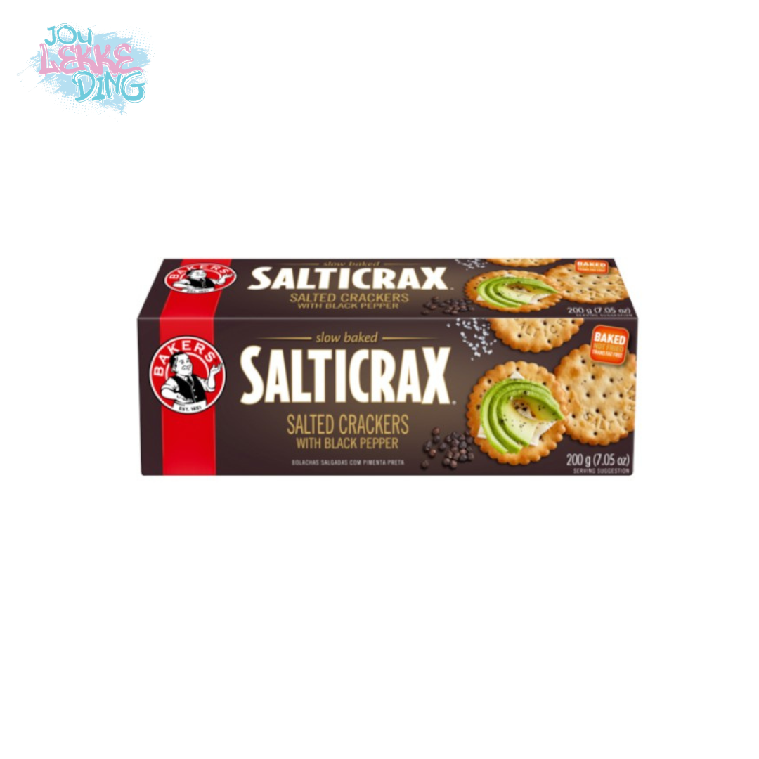 Bakers Salticrax Blk Pepper 200g (1x200g)